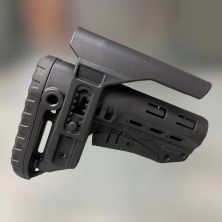 Приклад (база) DLG TBS COMPACT DLG-130-052, Чорний, Mil-Spec, з високим підщечником 4 см, антабки