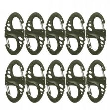 Набір карабінів тактичних Mil-Tec 10шт. Tactical S-hook Olive