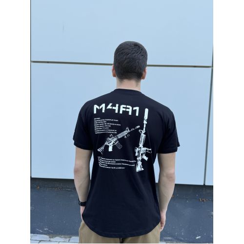 Футболка чорна з принтом "M4A1" Tirex