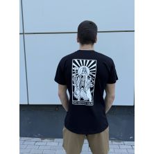 Футболка чорна з принтом "Моменто море"|"Memento mori" Tirex