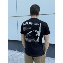Футболка чорна з принтом "UAR-15" Tirex
