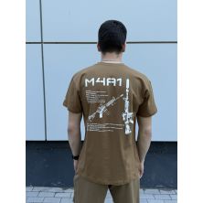 Футболка койот з принтом "M4A1" Tirex