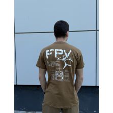 Футболка койот з принтом "FPV" Tirex