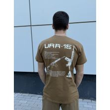 Футболка койот з принтом "UAR-15" Tirex