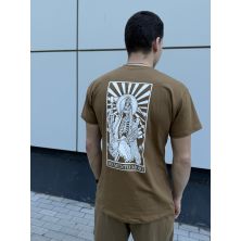 Футболка койот з принтом "Моменто море"|"Memento mori" Tirex