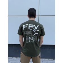 Футболка олива з принтом "FPV" Tirex