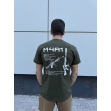 Футболка олива з принтом "M4A1" Tirex