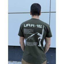 Футболка олива з принтом "UAR-15" Tirex