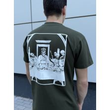 Футболка олива з принтом "Таємна Вечера" Tirex