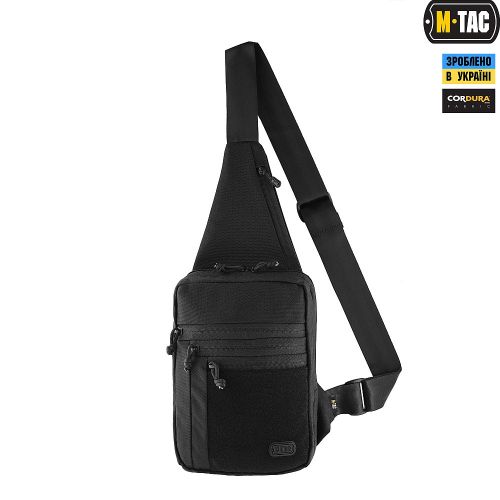 Сумка плечова M-TAC ELITE GEN.IV З ЛИПУЧКОЮ BLACK
